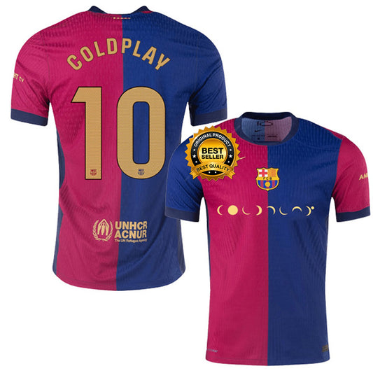 Custom Name Barcelona Jersey Home Coldplay Mens 2024/25 New Adult Kit