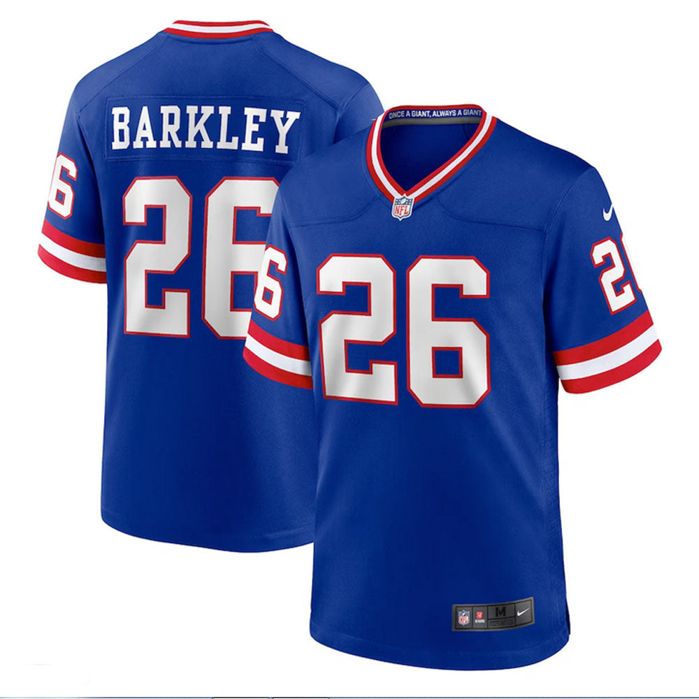 Barkley 26 New York Giants Jersey Shirt Blue Kit Adult