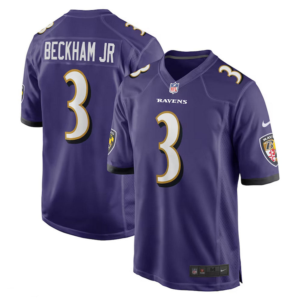 Beckham JR 3 Baltimore Ravens Jersey Shirt Purple Kit Adult