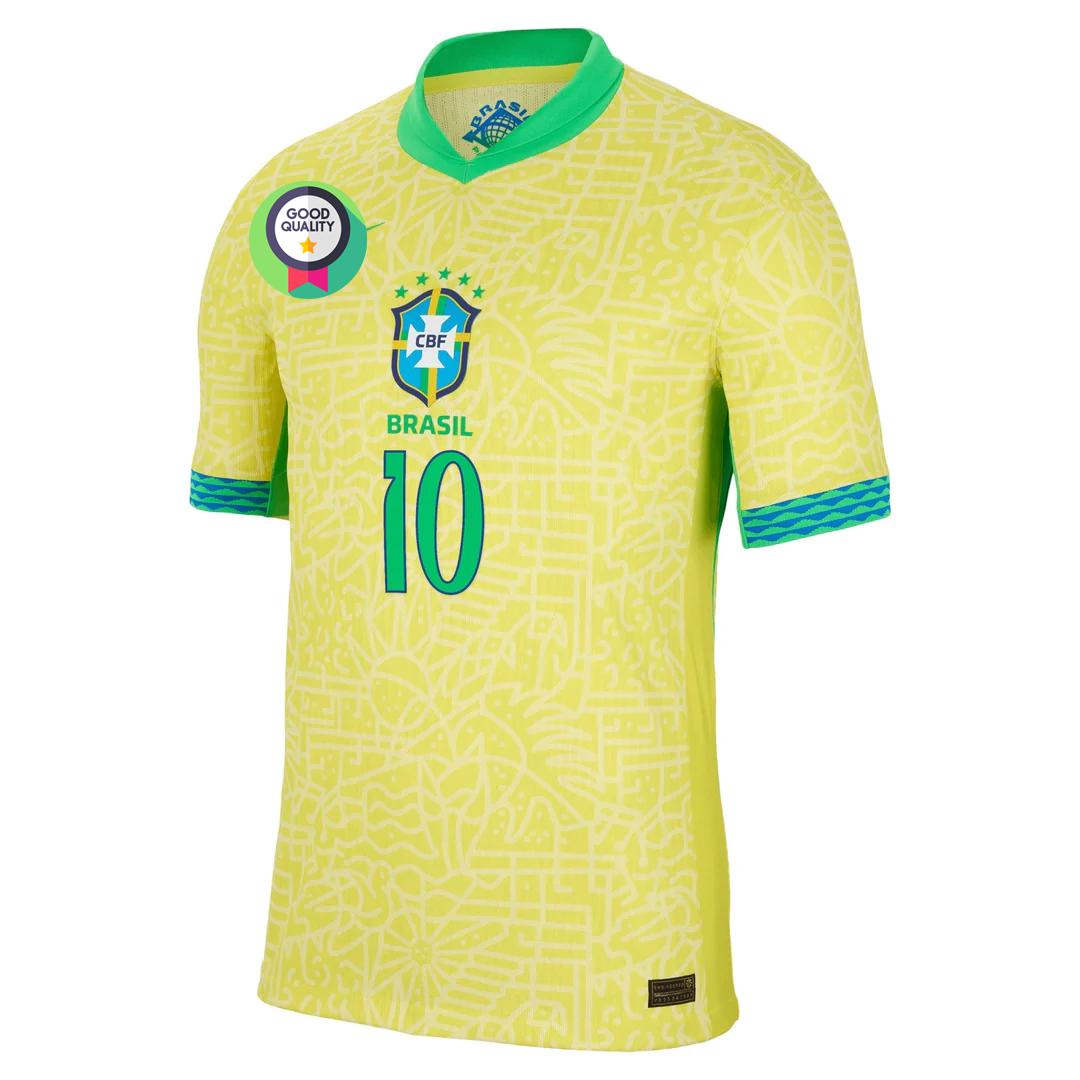 Neymar 10 Brasil Jersey Home Mens 2024/25 New Adult Brazil