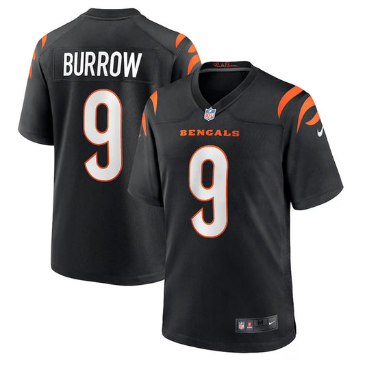 Burrow 9 Cincinnati Bengals Jersey Shirt Black Kit Adult