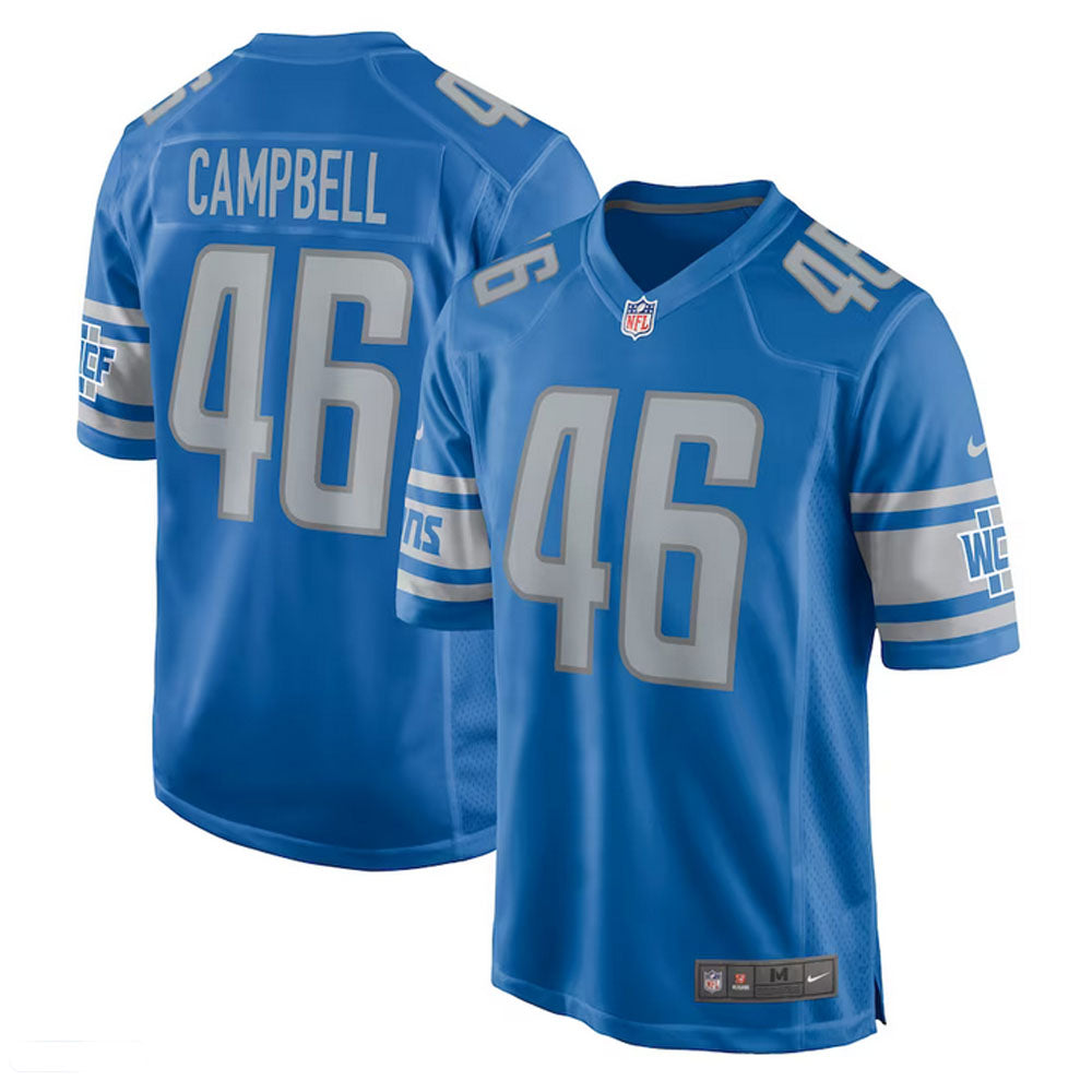 Campbell 46 Detroit Lions Jersey Shirt Blue Kit Adult