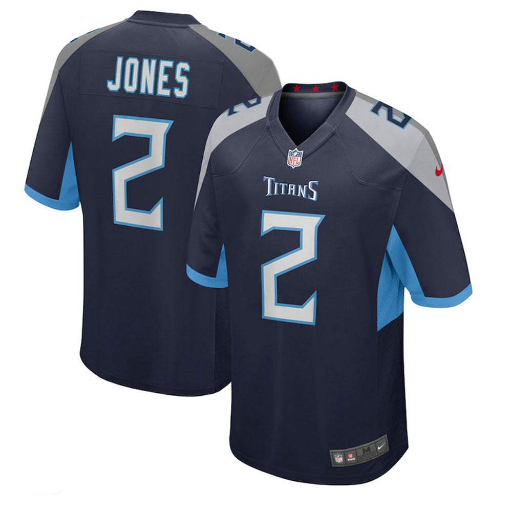 Jones 2 Tennessee Titans Jersey Shirt Navy Kit Adult