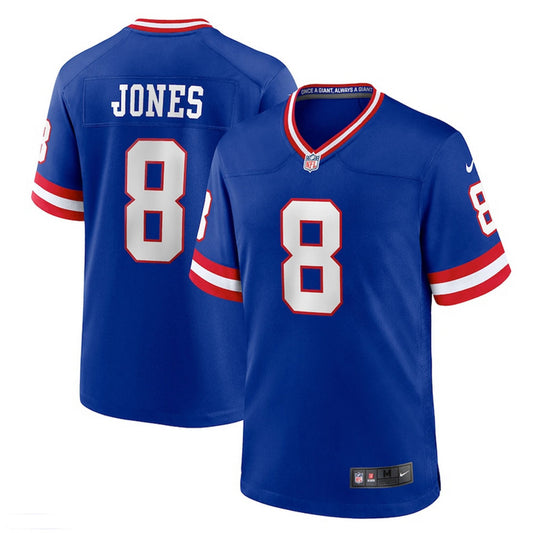 Jones 8 New York Giants Jersey Shirt Blue Kit Adult