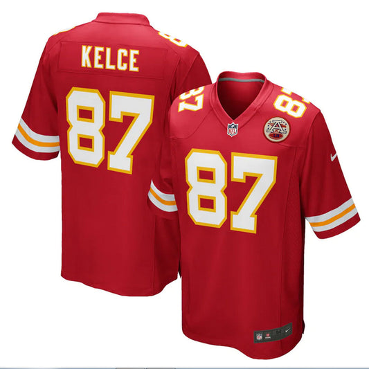 Kelce 87 Kansas City Chiefs Jersey Shirt Red Kit Adult