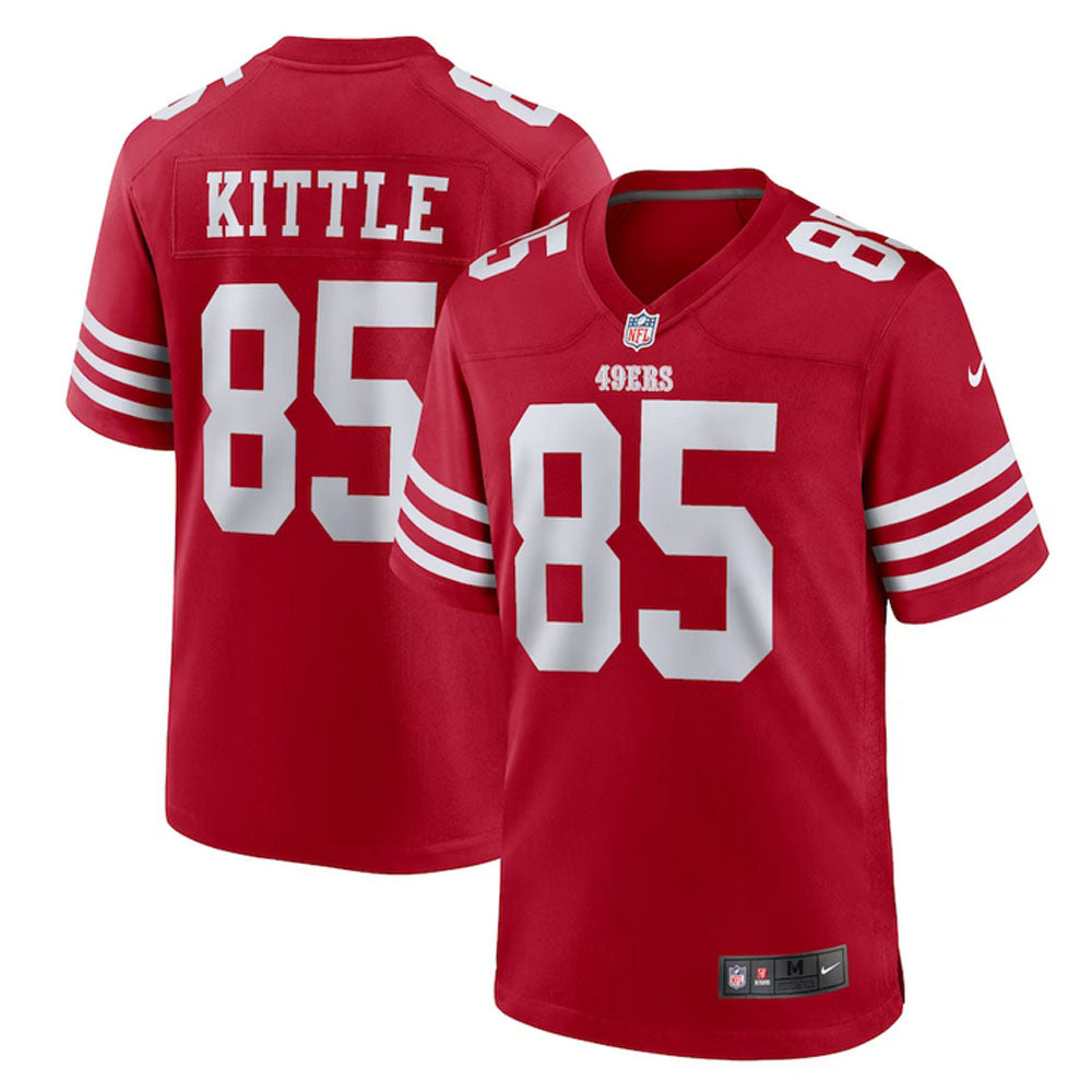 Kittle 85 San Francisco 49ers Jersey Shirt Red Kit Adult