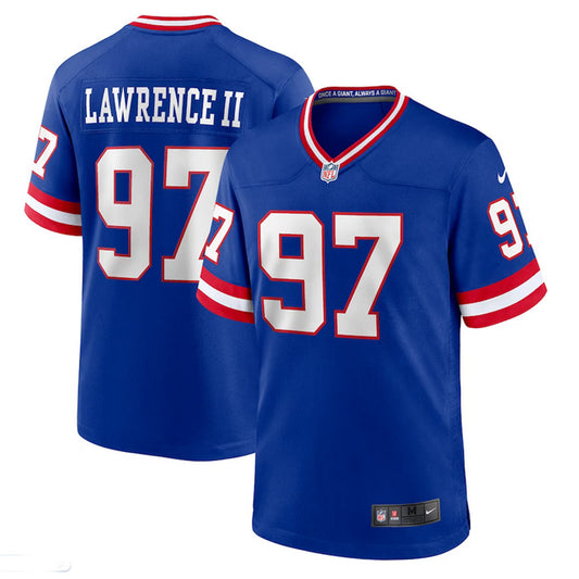 Lawrence II 97 New York Giants Jersey Shirt Blue Kit Adult