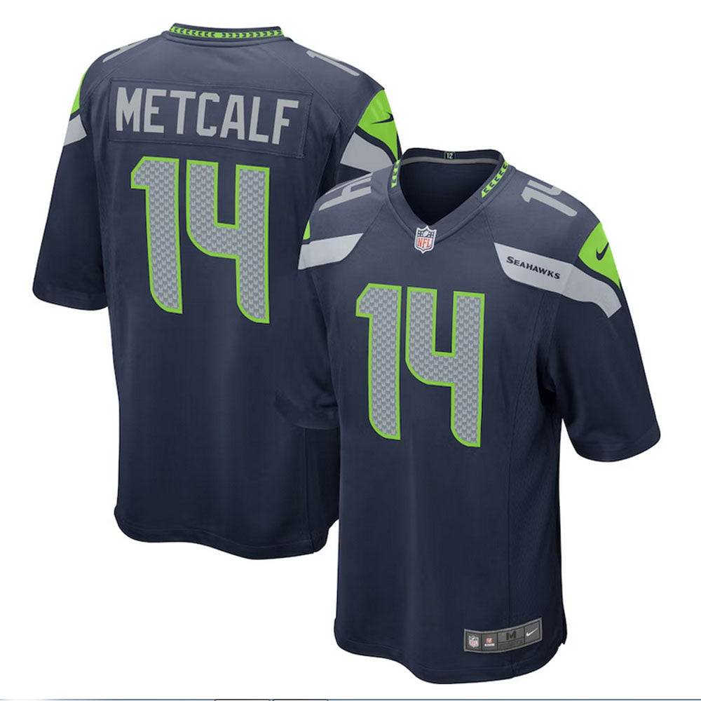 Metcalf 14 Seattle Seahawks Jersey Shirt Navy Kit Adult