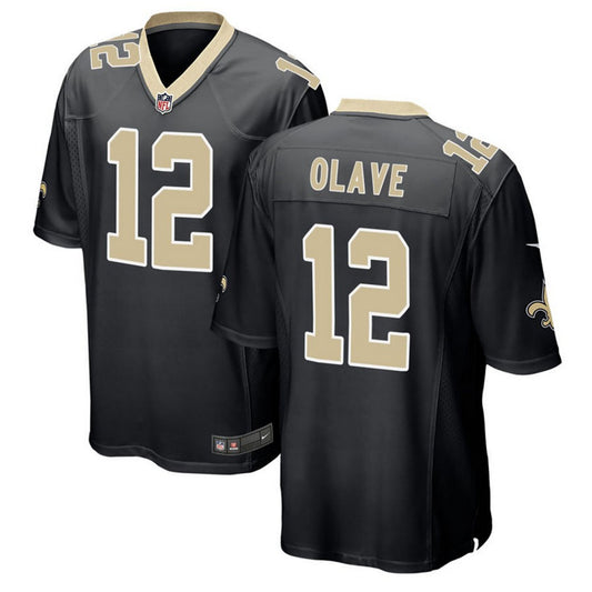 Olave 12 New Orleans Saints Jersey Shirt Black Kit Adult