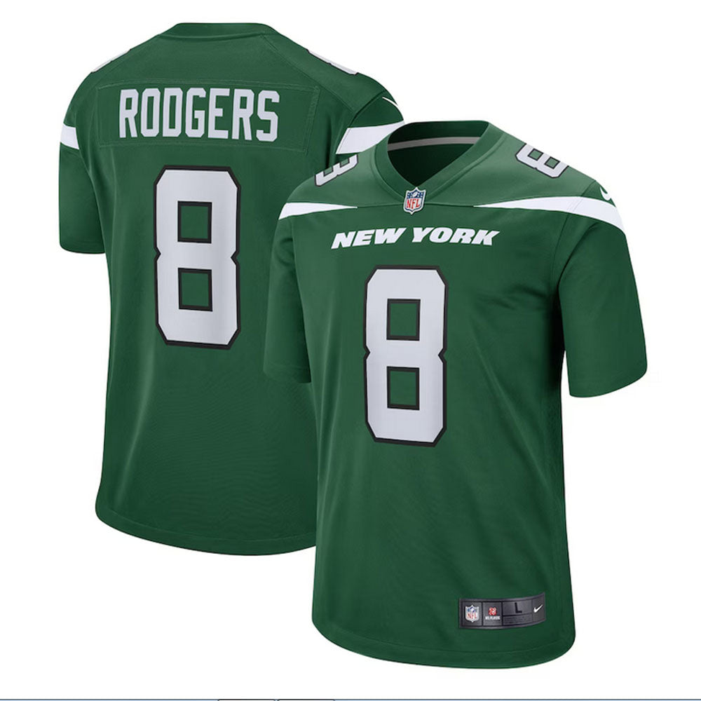 Rodgers 8 New York Jets Jersey Shirt Kit Adult