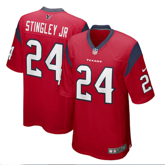 Stingley Jr 24 Houston Texans Jersey Shirt Red Kit Adult