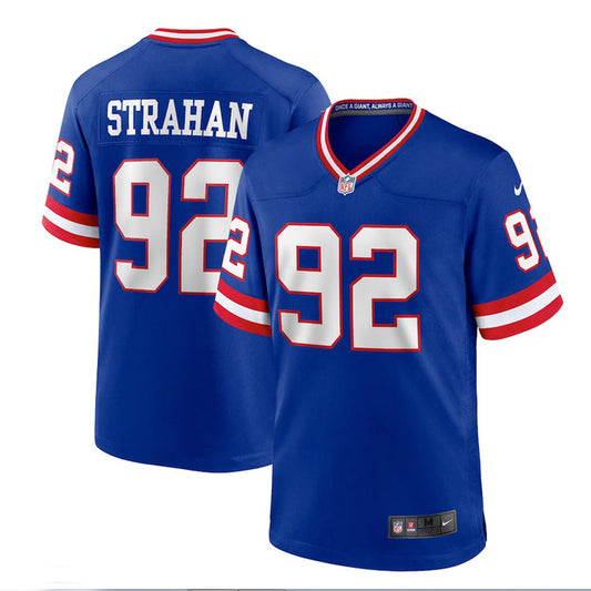 Strahan 92 New York Giants Jersey Shirt Blue Kit Adult