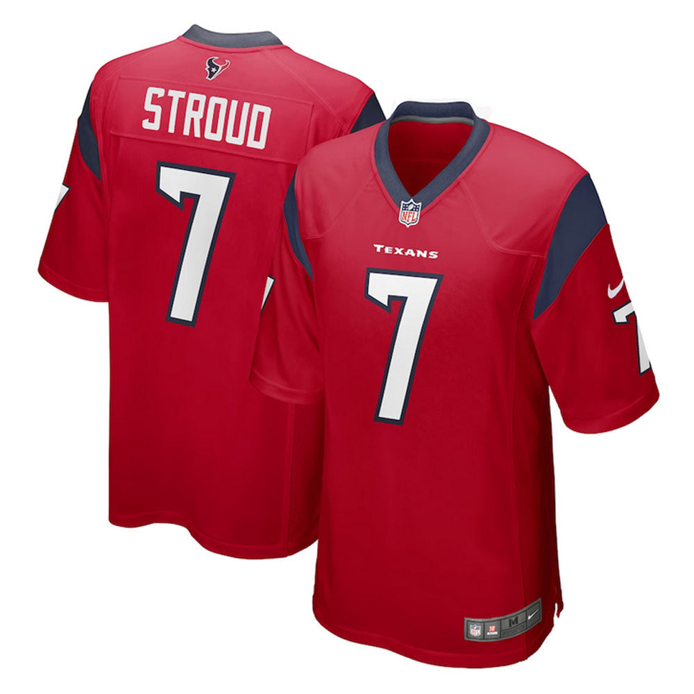 Stroud 7 Houston Texans Jersey Shirt Red Kit Adult