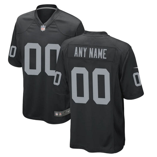 Custom Name Las Vegas Raiders Jersey Shirt Black Kit Adult