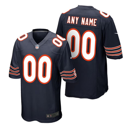 Custom Name Chicago Bears Jersey Shirt Navy Kit Adult